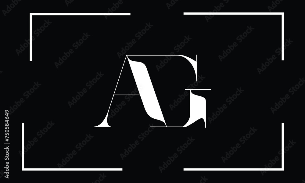 AG, GA, A, G, Abstract Letters Logo Monogram AG, GA, A, G, Abstract Letters Logo Monogram
