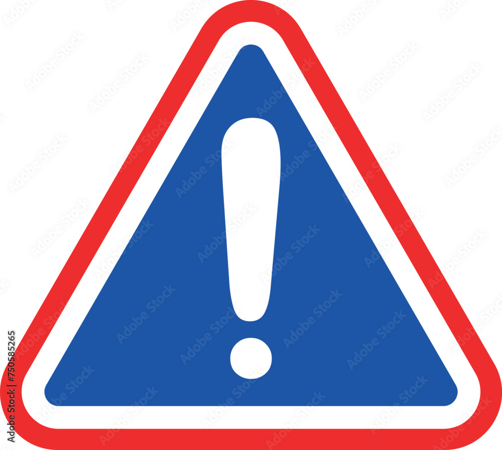 Hazard warning attention sign with exclamation mark symbol Hazard warning attention sign with exclamation mark symbol