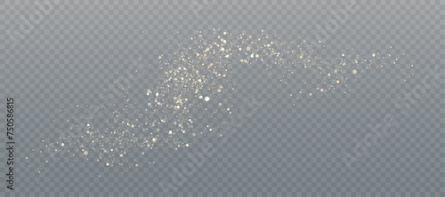 Vector background with bokeh effect and sparkles on a transparent background. An elegant combination of blurry points of light and shimmering particles creates an atmosphere of magic and celebration.