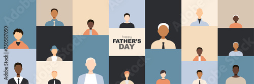 Happy Father's Day card. Modern color design.