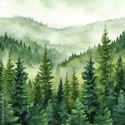 Forest painting