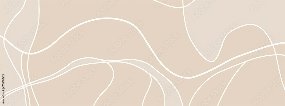 aesthetic shapes, abstract line art, white lines, beige background, space between elements, simple aesthetic shapes, abstract line art, white lines, beige background, space between elements, simple