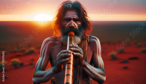 Person playing instrument; Australia