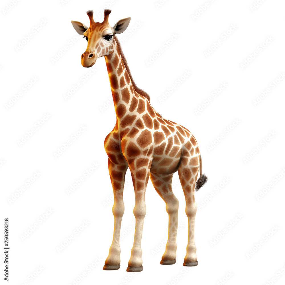 Fototapeta premium giraffe isolated on white