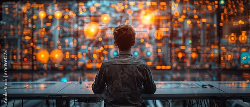 In a smart factory, engineers and managers monitor real-time work automation machines in Real-time Process Control rooms and Industrial Automation.