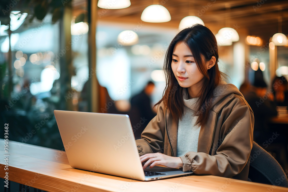 A whitecollar worker is at a table with a laptop, surrounded by houseplants A whitecollar worker is at a table with a laptop, surrounded by houseplants