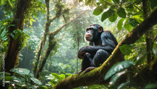 Chimpanzee in the forest