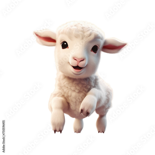 sheep toy isolated on white © Anum