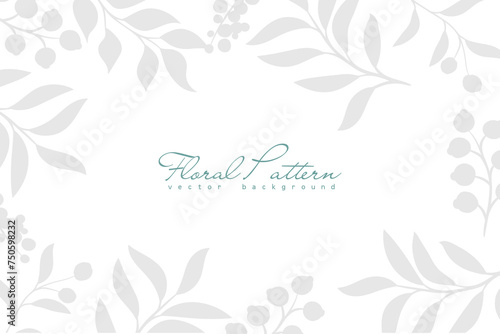 Abstract trendy floral background template  