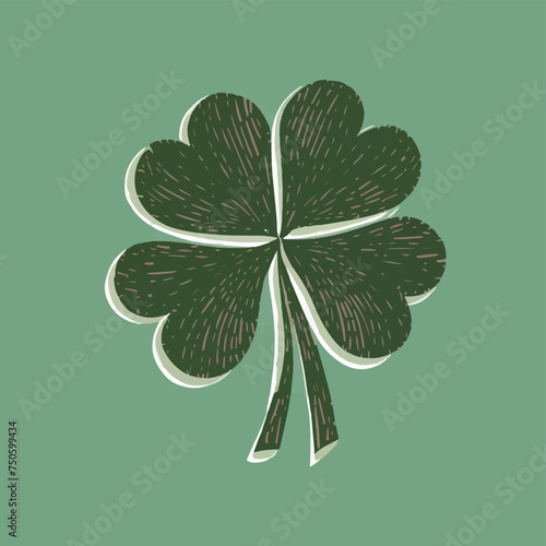 Vector Clover illustration flat design photo