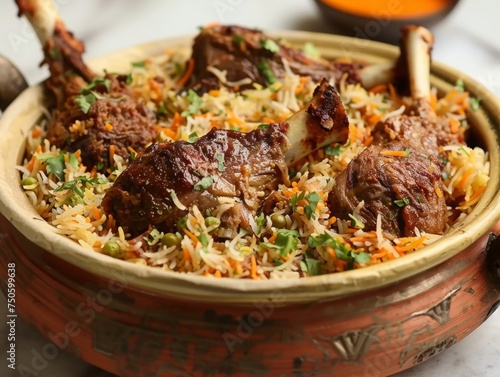 Authentic Hyderabadi Lamb Dum Biryani photo