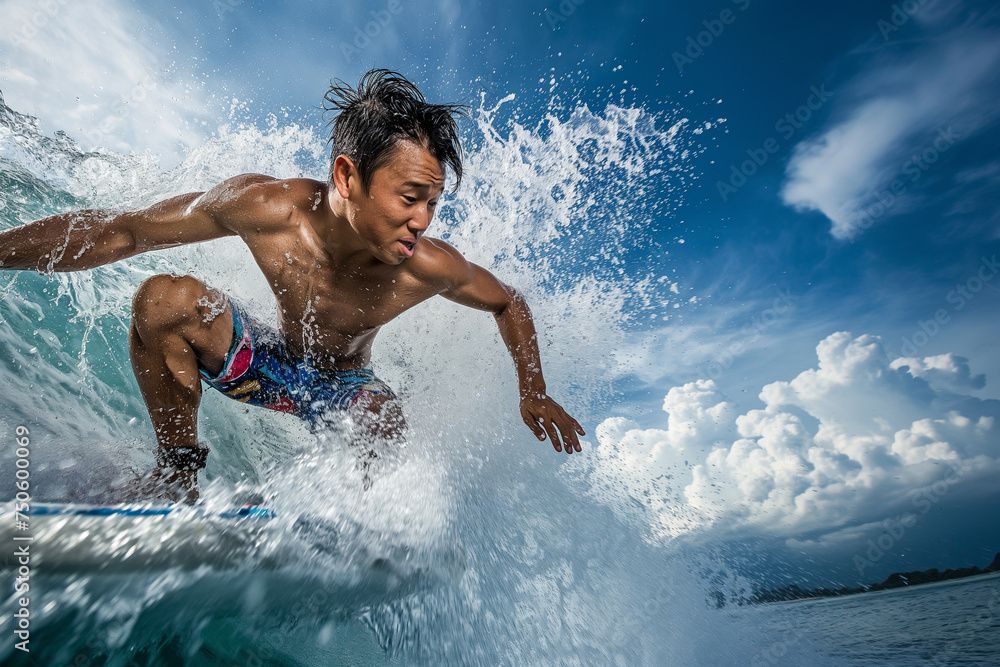 Asian athletes embrace the thrill of surfing and wakeboarding