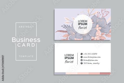visiting card or business card set. Flyer template design.	
