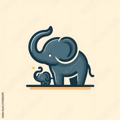 a 3d cartoon little elephant, wallpaper illustration, and background of a cute elephant. Front view. Concept of cute baby animal, icon. 