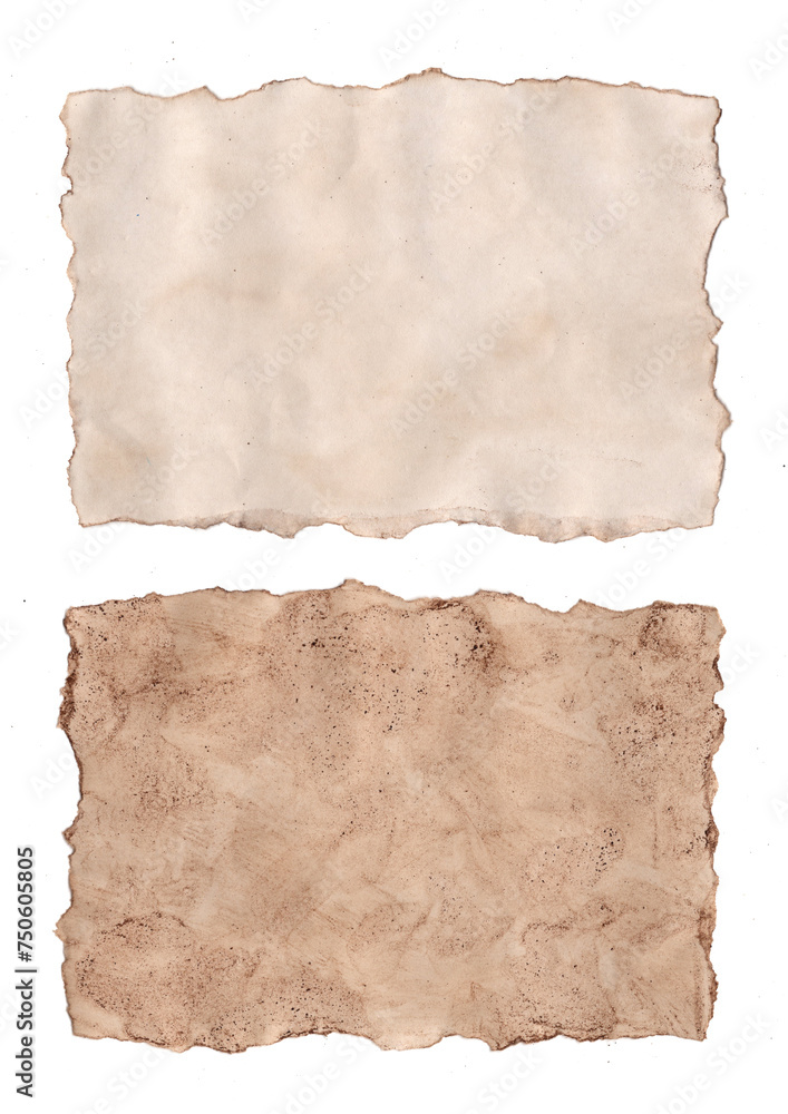 Brown recycled craft paper texture as background. Cream paper texture, Old vintage page or grunge vignette