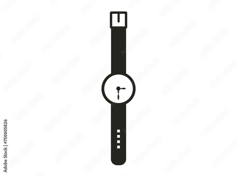 Sporty and rugged, this hand watch vector showcases a durable design with a robust silicone strap and bold, easy-to-read numerals, ideal for outdoor adventures Sporty and rugged, this hand watch vector showcases a durable design with a robust silicone strap and bold, easy-to-read numerals, ideal for outdoor adventures