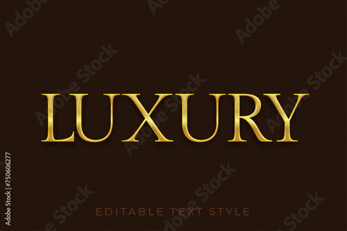 Luxury 3d text effect, luxury editable gold style in with dark background