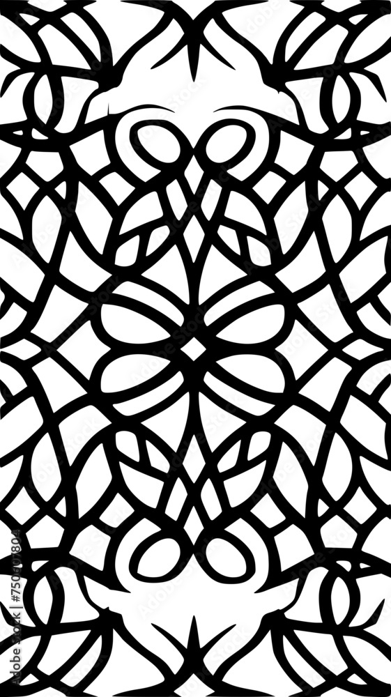 Naklejka premium Floral Line Art, Tribal Aztec Lines, Botanical Leaves, Abstract Waves, Geometric Lines, Animal Print Lines, Boho Feathers, Mandala Patterns, Ethnic Tribal Lines, Henna Mehndi Design, Nautical Stripes,