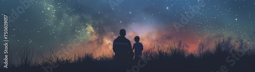 Awe-Inspiring Universe: A Minimalistic Portrait of Fatherhood