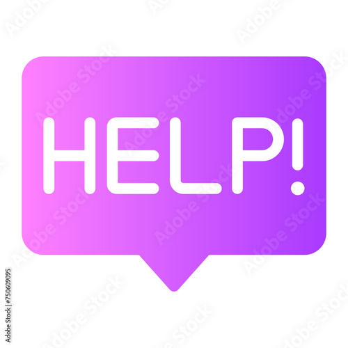 help gradient icon