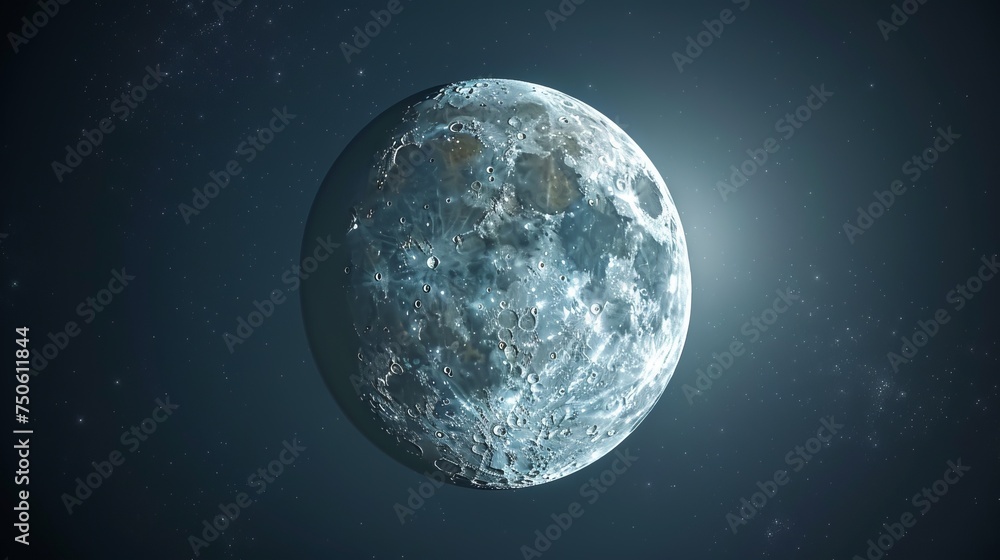 Full moon on the sky background realistic