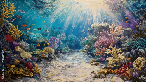 Reef Symphony Beneath the Ocean's Canvas