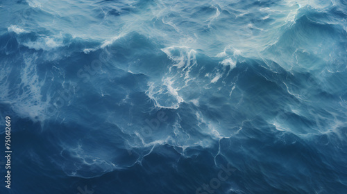 Turquoise waves beautiful ocean illustration 