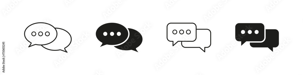 Chat icon message symbol. Online message speech bubble social media app. Web chat sign. Chat icon message symbol. Online message speech bubble social media app. Web chat sign.