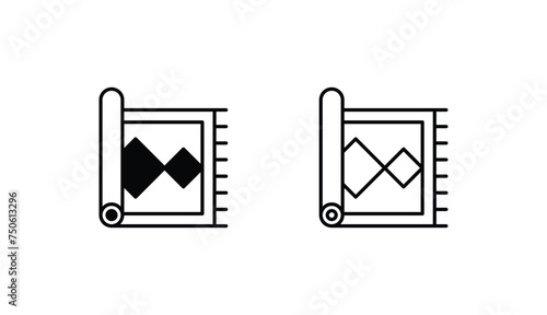 Rug icon design with white background stock illustration