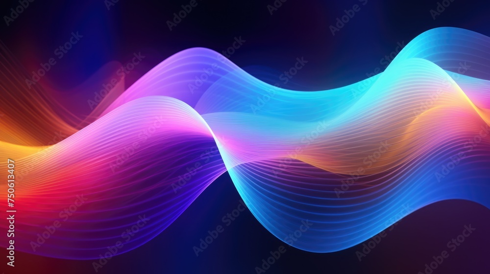 Obraz premium Abstract Wave Tech Wallpaper