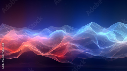 Abstract background pulse rhythm neural network background