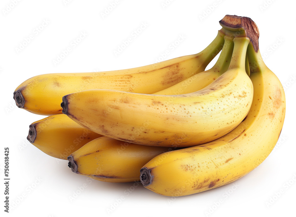 bananas close up, on white background bananas close up, on white background