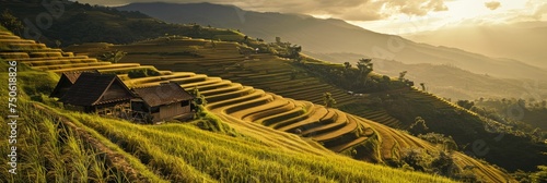 Terraced rice fields on the mountain