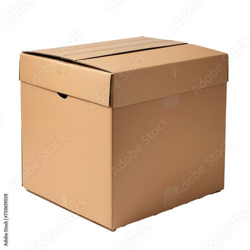 Cardboard Box Isolated on White for Storage Solutions isolated on transparent background PNG file © Eliane