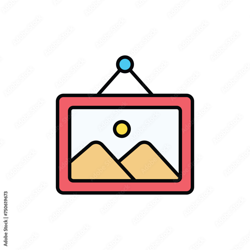 Painting icon design with white background stock illustration Painting icon design with white background stock illustration
