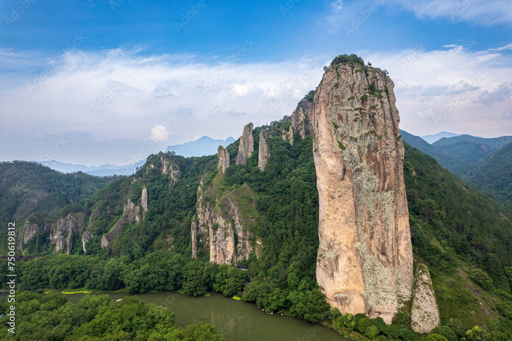 Naklejka premium Aerial Photography of Xiandu Scenic Area