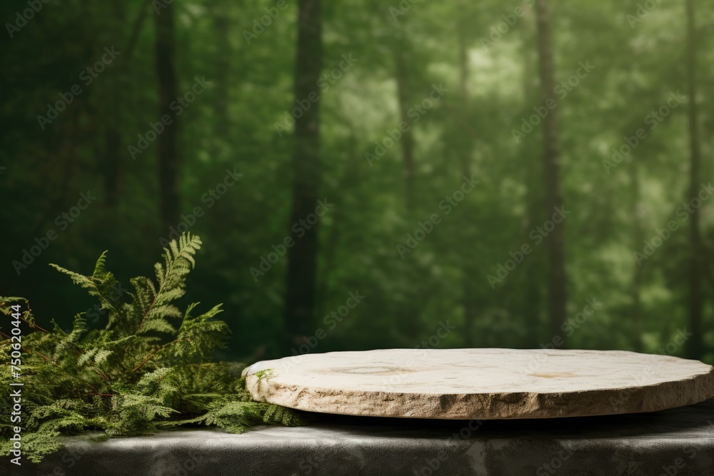 Banner product display area Forest background Banner product display area Forest background