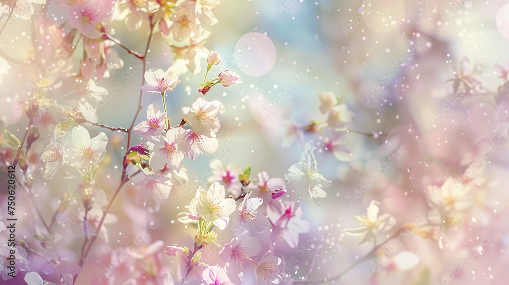 Dreamy Pastel Colored Sakura Background Dreamy Pastel Colored Sakura Background