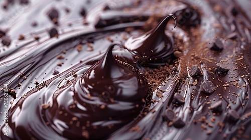 realistic dark chocolate texture melting
