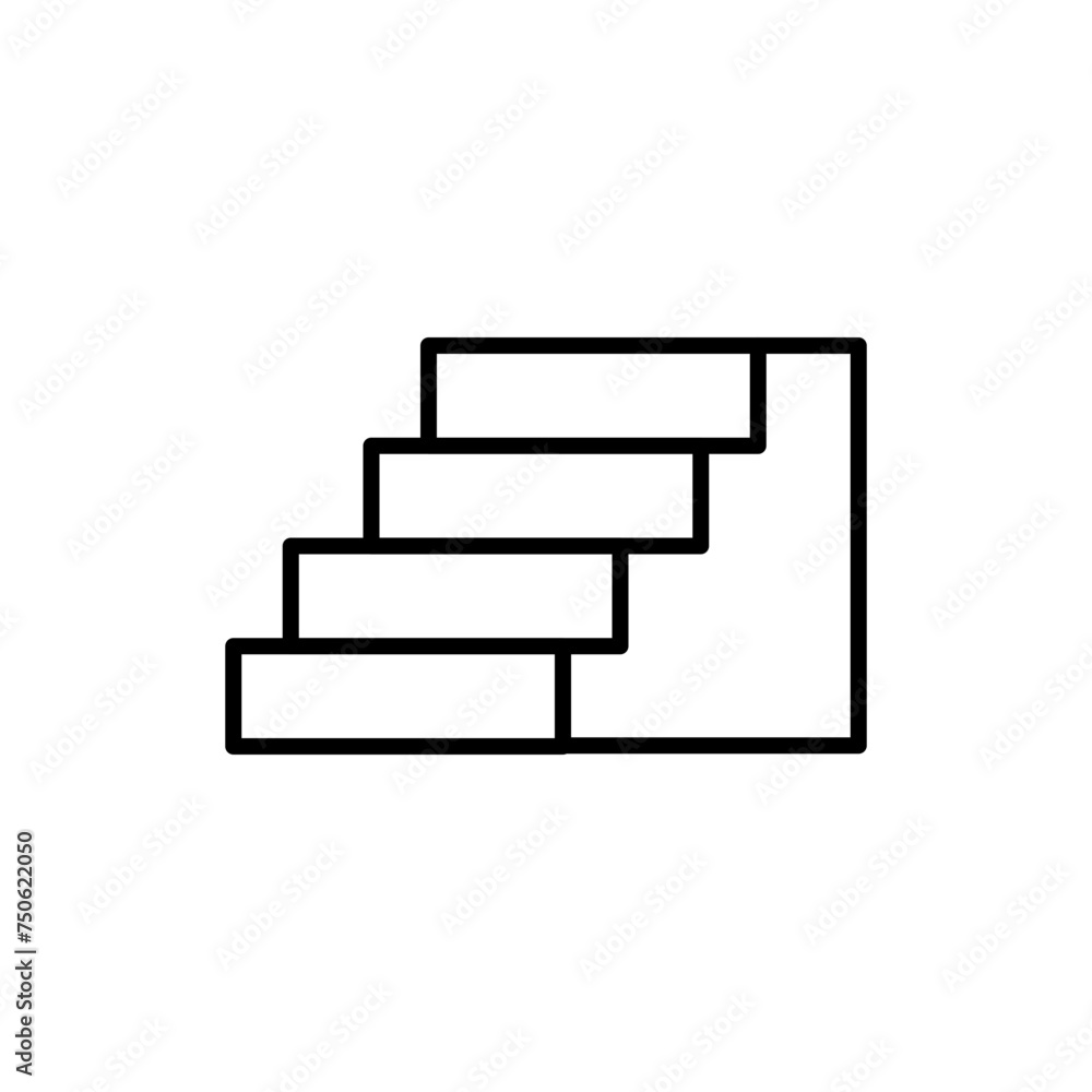 Stairs outline icons, minimalist vector illustration ,simple transparent graphic element .Isolated on white background Stairs outline icons, minimalist vector illustration ,simple transparent graphic element .Isolated on white background