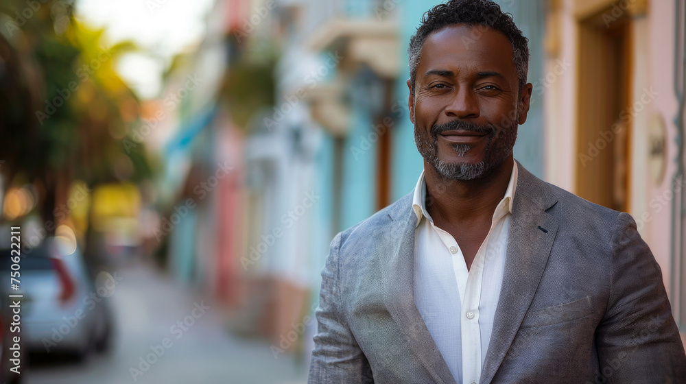 A close-up portrait of a successful African or African-American man A close-up portrait of a successful African or African-American man