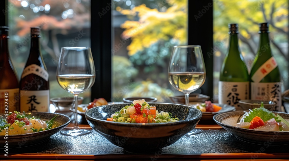 kaiseki meal on the table