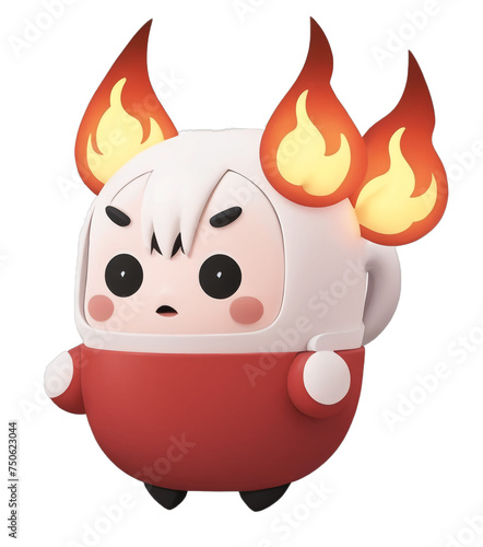 illustration of a burning piggy