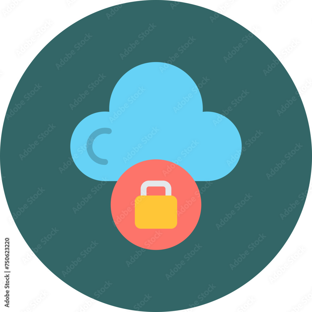 Cloud Flat Circle Icon Cloud Flat Circle Icon