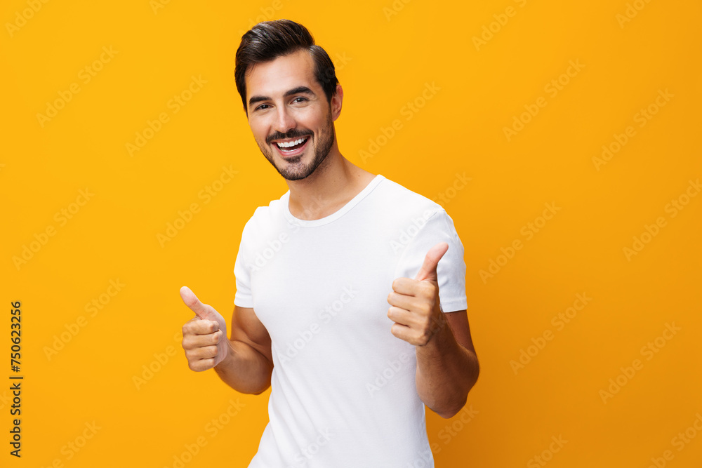 Mockup man t-shirt template studio portrait Mockup man t-shirt template studio portrait