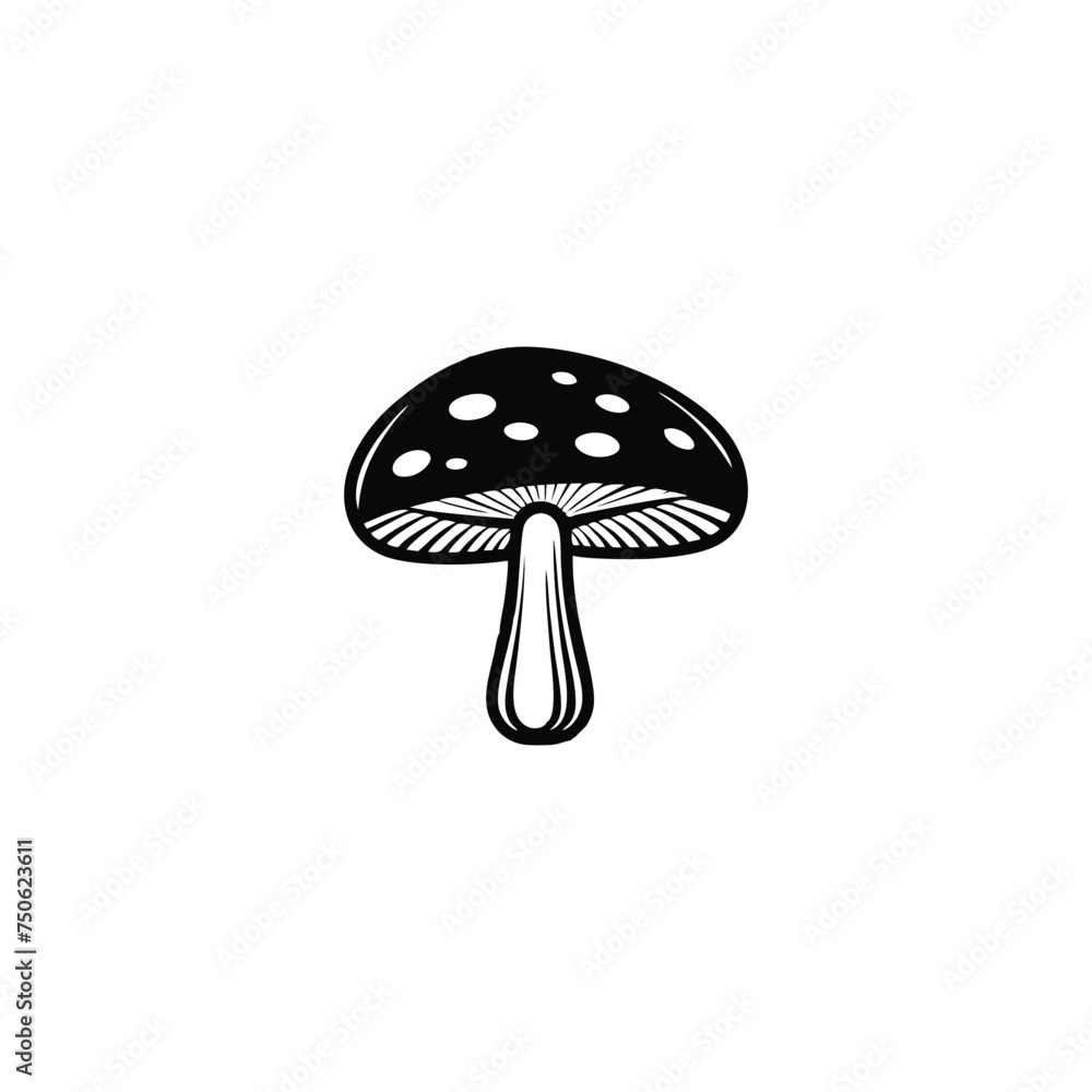 mushroom logo. mushroom silhouette vector illustration mushroom food consumption symbol design. mushroom logo. mushroom silhouette vector illustration mushroom food consumption symbol design.