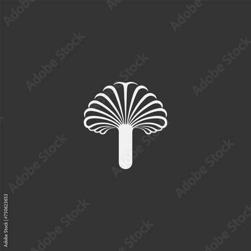 mushroom logo. mushroom silhouette vector illustration mushroom food consumption symbol design.