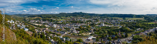 Blick auf die Stadt Gerolstein in der Eifel