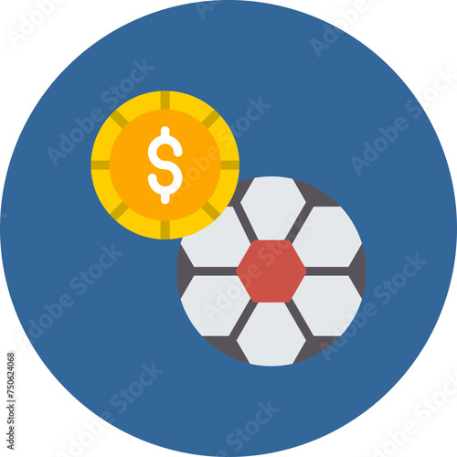 Betting Flat Circle Icon