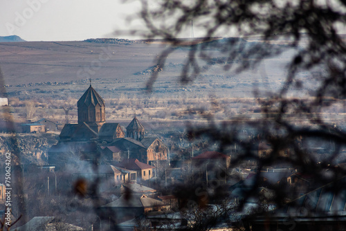 Church in Armenia. Church with beautiful architecture, Hovhanavank monastery. photo